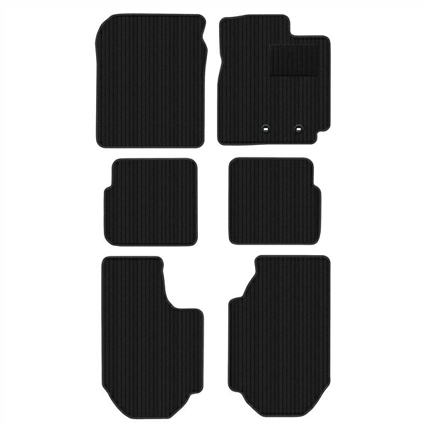 【P5倍 (2/10)限定】【在庫処分セール】トヨタ シエンタ 80系 後期(型式:NCP85G)(年式:H23.06-H27.06) フロアマット ※4WD 黒×無地ストライプ【在庫限り】