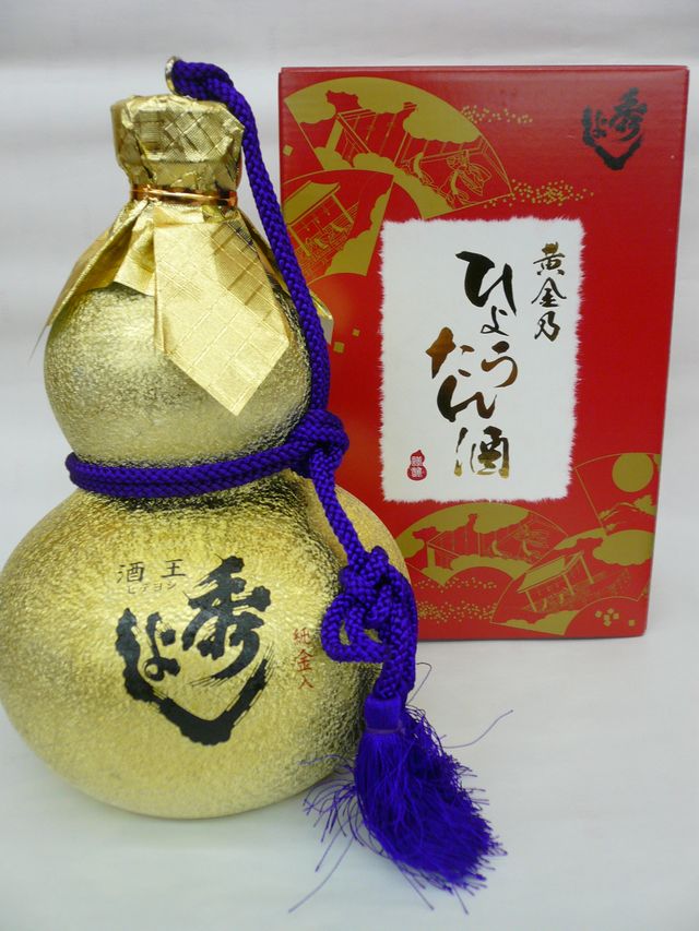 楽天すわべ酒店秀よし 金瓢 黄金乃 ひょうたん酒 金箔入り 720ml 箱入 [秋田県] お酒 日本酒