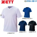 野球 ゼット ZETT ウェア ベースボール Vネック Tシャツ 半袖 BOT635 野球用品 スワロースポーツ