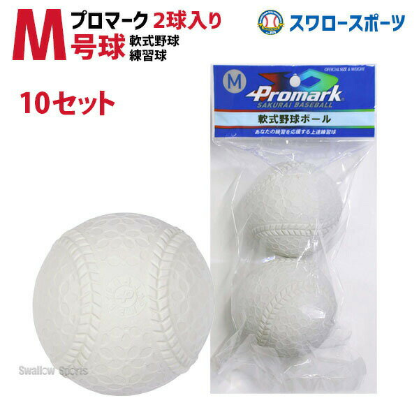 軟式野球ボール プロマーク 野球 軟式ボール M号球 練習球 2個入 10セット LB-300M ボール M級 軟式 練習用 M号 M球 一般用 中学生用 軟式球 練習ボール