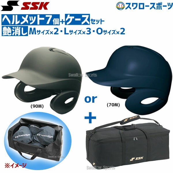 野球 SSK エスエスケイ JSBB公認 軟式 打者用 ヘルメット 両耳付き 艶消し ヘルメット兼キャッチャー防..