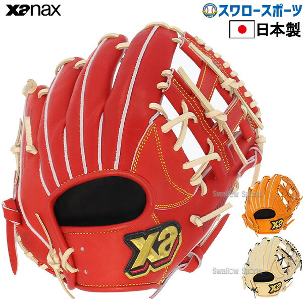 ＼10日(金)全品ポイント5倍／ 45％OFF 野球 ザナックス 硬式グローブ 高校野球対応 グラブ 硬式グラブトラスト 高校野球対応 内野 内野手用 SH1型 BHG22SH1T XANAX 右投用 野球部 部活 大人 硬式用 硬式野球 野球用品 スワロースポーツ