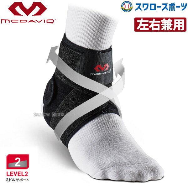 野球 マクダビッド McDavid サポーター フィギュア8 アンクルラップ 左右兼用 M4321 野球用品 スワロ―スポ―ツ