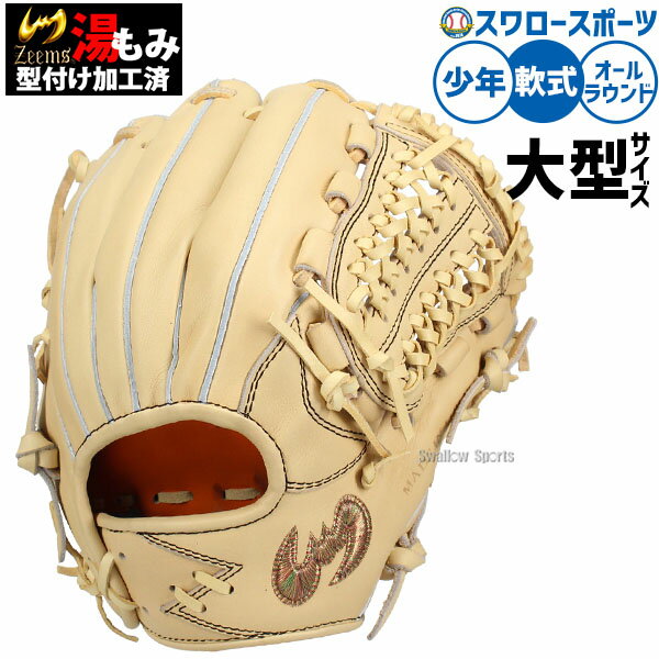 ＼14日・15日全品ポイント倍率↑↑／ 野球 ジームス 軟式グローブ グラブ 軟式用 オールラウンド用 少年用 ジュニア用 子供用 湯もみ型付け済み 16DJN5-C Zeems 野球用品スワロースポーツ