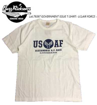 Buzz Rickson's (バズリクソンズ) Lot.79397 "GOVERNMENT ISSUE TEE "U.S.AIR FORCE" 半袖Tシャツ Buzz Rickson's (バズリクソンズ) Lot.79397 "GOVERNMENT ISSUE TEE "U.S.AIR FORCE" 半袖Tシャツ