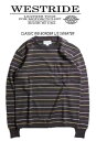 EGXgCh(WESTRIDE)CLASSIC RIB BORDER L/S SWEATER RANDOM BORDER