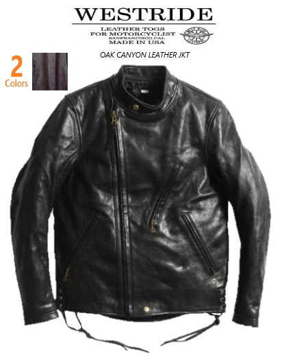 ウエストライド(WESTRIDE)OAK CANYON LEATHER JKT BLK【送料無料】