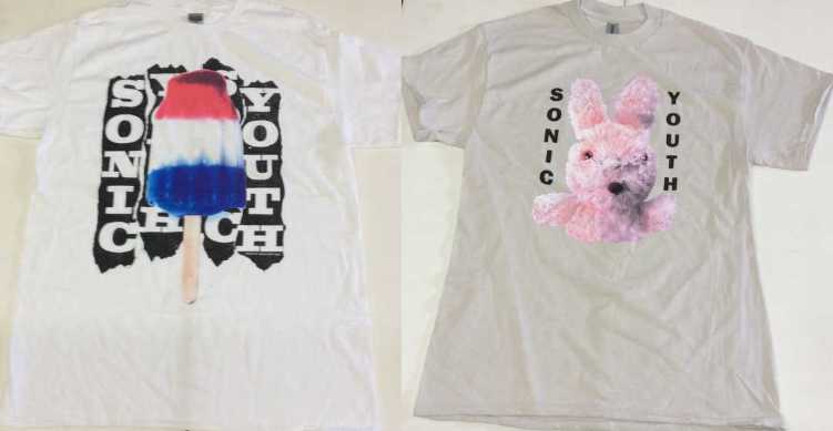 sonic youth(ソニックユース）ロックT　半袖Tシャツ　　セマンティックデザイン・白／bunnyデザイン・グレーの2タイプ
