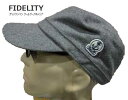 FIDELITY(フィデリティ)サイドワッペン ウールワークキャップ-グレー
