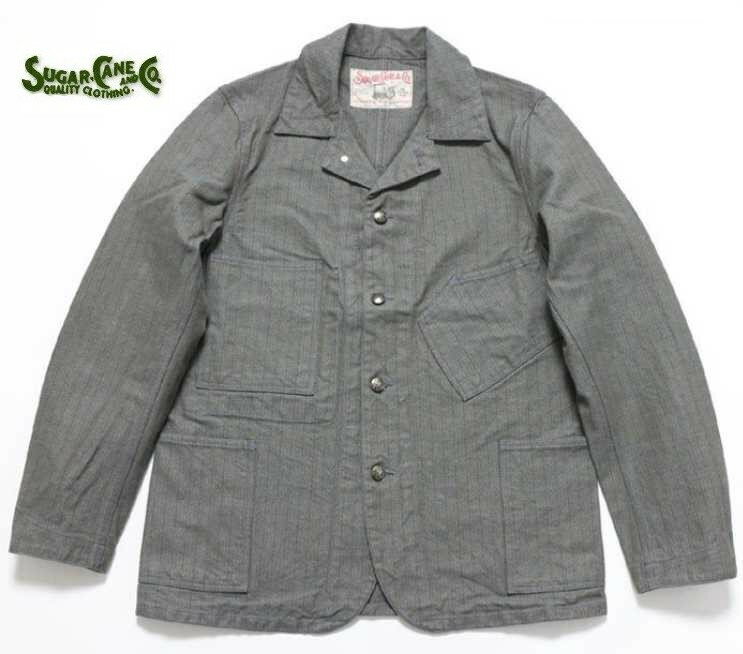 SUGAR CANE （シュガーケーン）FICTION ROMANCE 11oz. COVERT STRIPE WORK COAT SC14313【送料無料】フィクションロマンス　11オンス コバート ストライプ　ワークコート