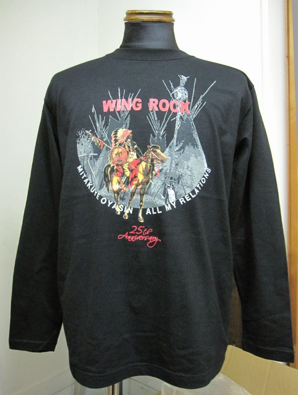 ウイングロック(Wingrock)25周年No.007 長袖TEEシャツ ロングスリーブ-BLACK アメカジ ヴィンテージ 長袖TEEシャツ デットストック