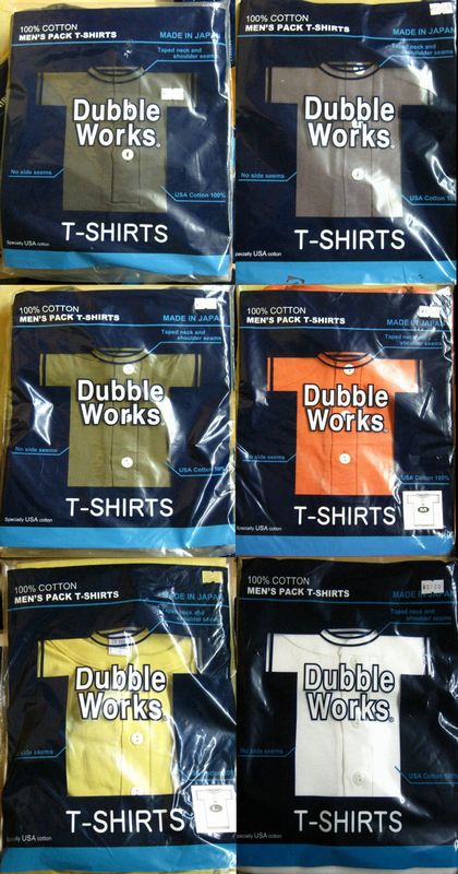 DUBBLE WORKS(ダブルワークス) Lot 33008（ヘンリーネック） パックTシャツ 1枚パック