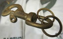 POWWOW(パウワウ)BRASS KEY KEEPER SAND MOLD CASTING 真鍮製キーホルダー 砂型鋳造 アメカジ ヴィンテージ キーホルダー...