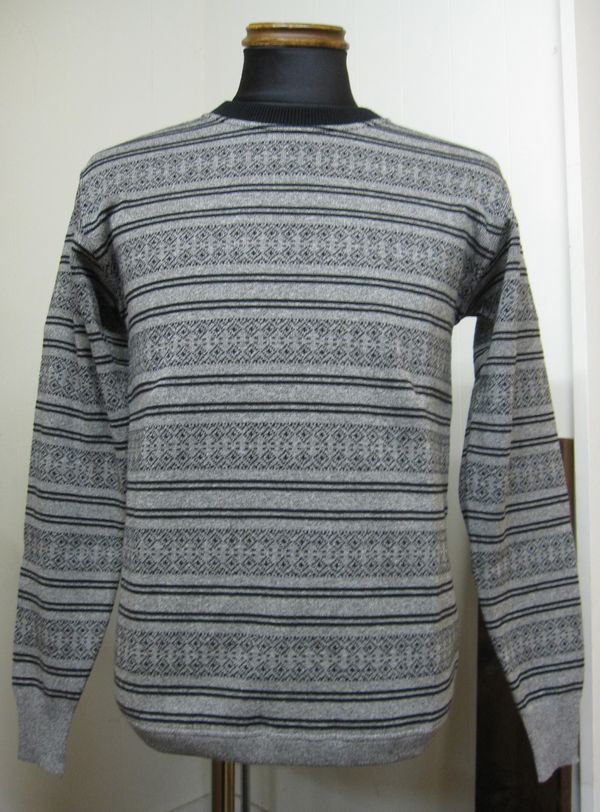 ウエストライド(WESTRIDE)CLASSIC MULTI BORDER L/S SWEATER GRY/BLK