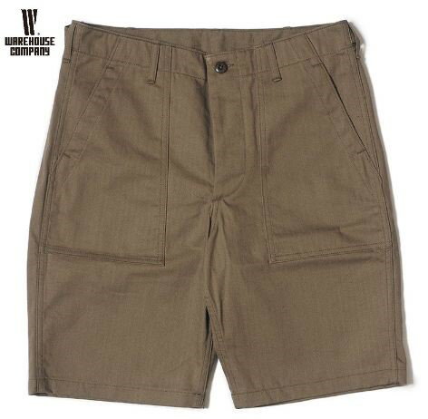 ウェアハウス(WAREHOUSE)Lot1218MILITARYHERRINGBONESHORTS ミニタリー　ヘリンボーン　チノパン　ショートパンツ【送料無料】ハーフパンツ