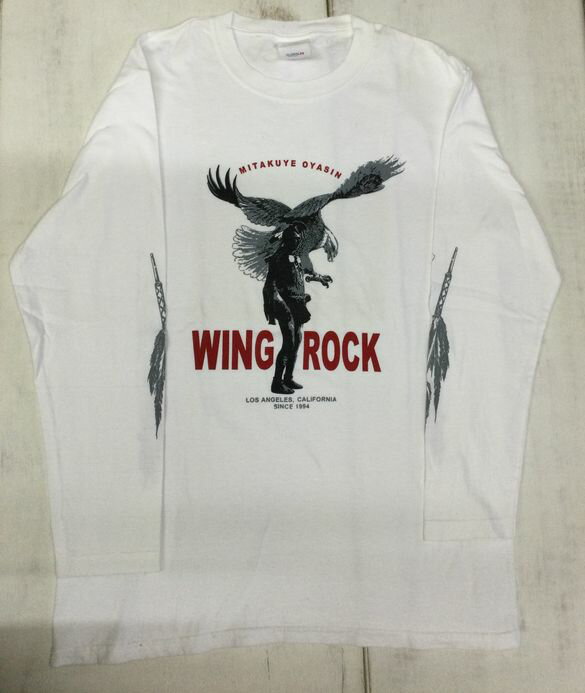 ウイングロック(Wingrock) No.018 EAGLE長袖TEEシャツ ロングスリーブーWHITE- アメカジ ヴィンテージ 長袖TEEシャツ デットストック