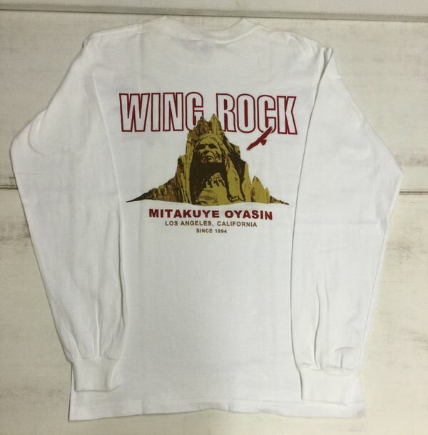 ウイングロック(Wingrock) No.025　ROCKFACE長袖TEEシャツ・ロングスリーブ‐WHITE-　アメカジ　ヴィンテージ 長袖TEEシャツ　デットストック