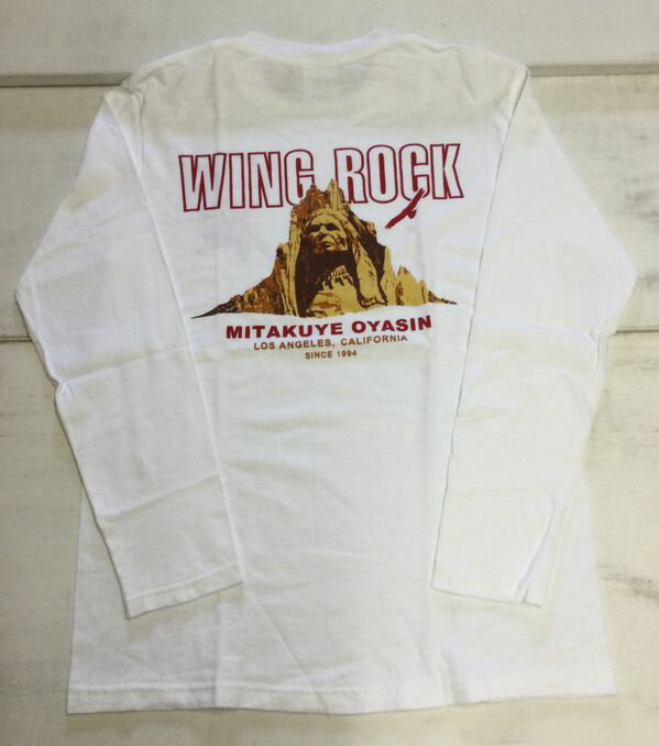 ウイングロック(Wingrock) No.026　ROCKFACE長袖TEEシャツ・ロングスリーブ‐WHITE-　アメカジ　ヴィンテージ 長袖TEEシャツ　デットストック