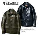 Y2 LEATHER(ワイツーレザー）EC-76　エコホースジャケット　ECO HORSE 30’S CAR COAT 「EC-76」【送料無料】Color :　OLIVE／BLACK　　2色