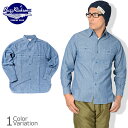 【全品P10倍★5月1日ワンダフルデー限定!】Buzz Rickson's BLUE CHAMBRAY WORK SHIRT ブルー シャンブレー ワーク シャ...