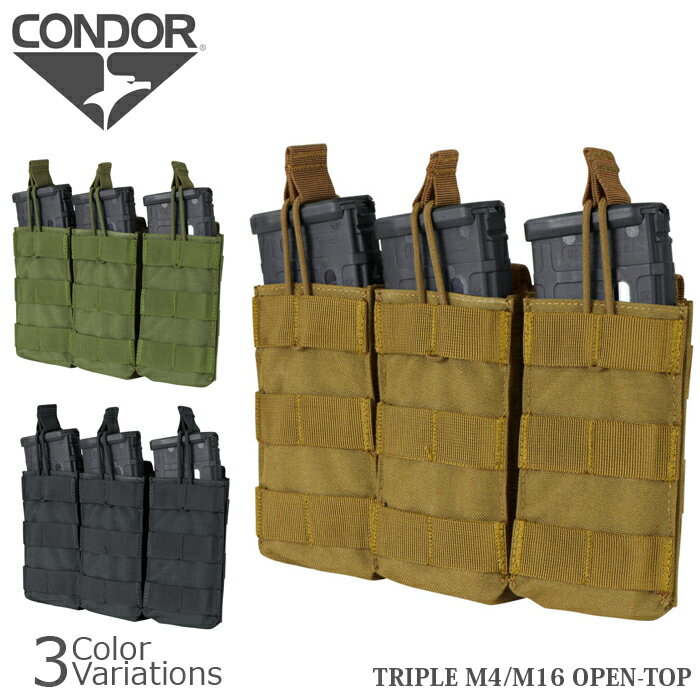 CONDOR（コンドル ） TRIPLE M4/M16 OPEN TOP MAG POUCH オープントップ マグポーチ  MA27