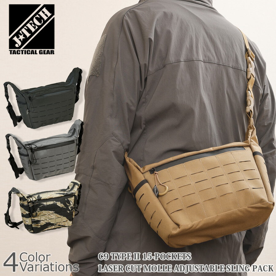J-TECH C9 TYPE II 15-POCKETS LASER CUT MOLLE ADJUSTABLE SLING PACK JT-...