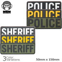 【全品P5倍★お買い物マラソン7月19日20:00~26日1:59まで!】Mil Spec Monkey(ミルスペックモンキー) POLICE/SHERIFF PVCパッチ 小(50mm×150mm) 【メール便】
