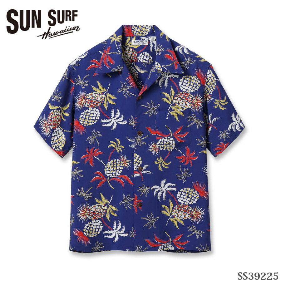 乐天商城 - 【P5倍】SUN SURF（サンサーフ） RAYON HAWAIIAN SHIRT “PALMS & PINEAPPLE” SS39225【P5倍★5月9日20：00〜16日1：59まで！】