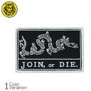 【全品P5倍★お買い物マラソン7月19日20:00~26日1:59まで!】タイガーエンブ JOIN or DIE 旗 パッチ ミリタリーワッペン 【メール便】