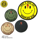 【全品P5倍★お買い物マラソン7月19日20:00~26日1:59まで!】タイガーエンブ HAVE A NICE DAY SMILEY スマイリー 丸型 刺繍パッチ ミリタリーワッペン 【メール便】