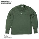 【全品ポイント10倍★3月4日20：00～3月11日1：59まで！】WORLD SURPLUS（ワールドサープラス） フランス軍放出未使用品 EMINENCE TECH+ 200 F1 HALF ZIP WOOL SHIRTS ハーフジップ ウールシャツ EU-1321