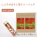 生姜 ほうじ茶 ティーバッグ九州産 しょうが ジンジャー 冷え お茶 2グラム×15包 2個セットギフト 母の日 贈答用【ひなた食品】