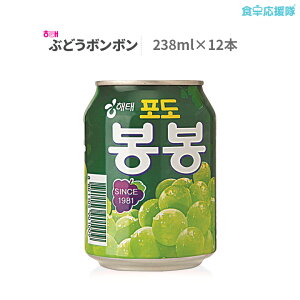 ぶどうジュース ぶどうボンボン 238ml 12缶 韓国 ジュース