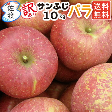 【ポイント2倍 2/28 迄】【訳あり】佐渡産りんご『サンふじ』 10kg バラ入り(24〜44玉)完熟収獲だから、とっても甘くて美味しい完熟 自宅用 お菓子づくり ジュース用 フルーツ 【全国一律送料無料(沖縄県除く)】【普通便(常温)で発送】