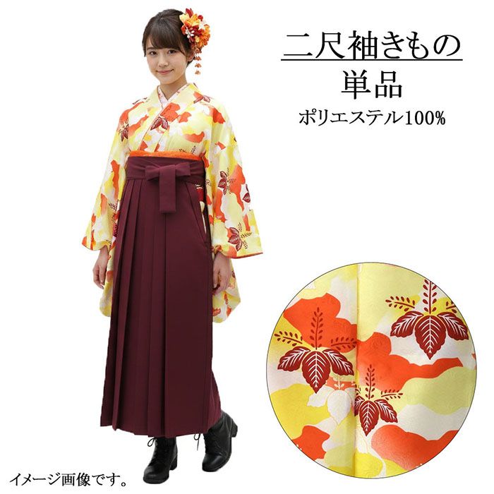 ＼10％クーポン+ポイント10倍／二尺袖 単品 大人用 二尺袖きもの M 卒業式 大学生 卒服 着物 ひさかた ろまん 洗える着物 新品 レディース 袴 謝恩会 p2639