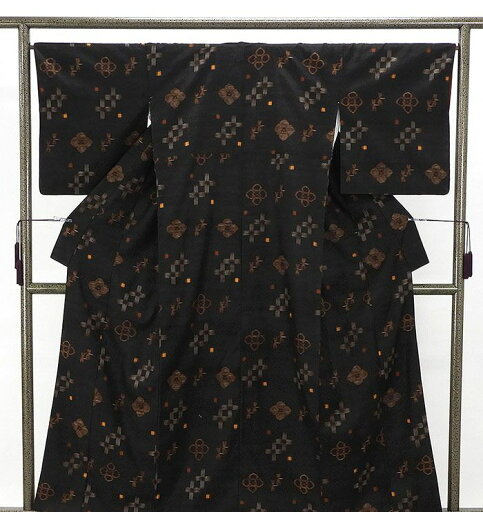 \30%OFFクーポン配布中/紬 正絹 十字絣花模様 身丈159.5cm 裄丈66cm 紬 リサイクル 着物 カジュアル d4040 \30%OFFクーポン配布中/紬 正絹 十字絣花模様 身丈159.5cm 裄丈66cm 紬 リサイクル 着物 カジュアル d4040