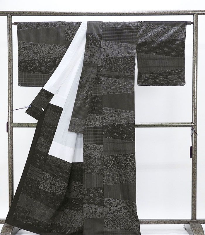 【ポイント10倍】紬 未使用 正絹 吉祥 四季花 蝶々 身丈165.5cm 裄丈71cm 未着用 美品 新古品 未使用品 着物 カジュアル 街着 d4105