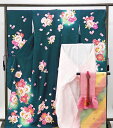 【ポイント10倍】振袖 正絹 椿桜模様 5点セット 身丈170.5cm 裄丈68cm 袋帯 長襦袢 帯締め 帯揚げ 振袖5点セット リサイクル 中古 着物 e4...