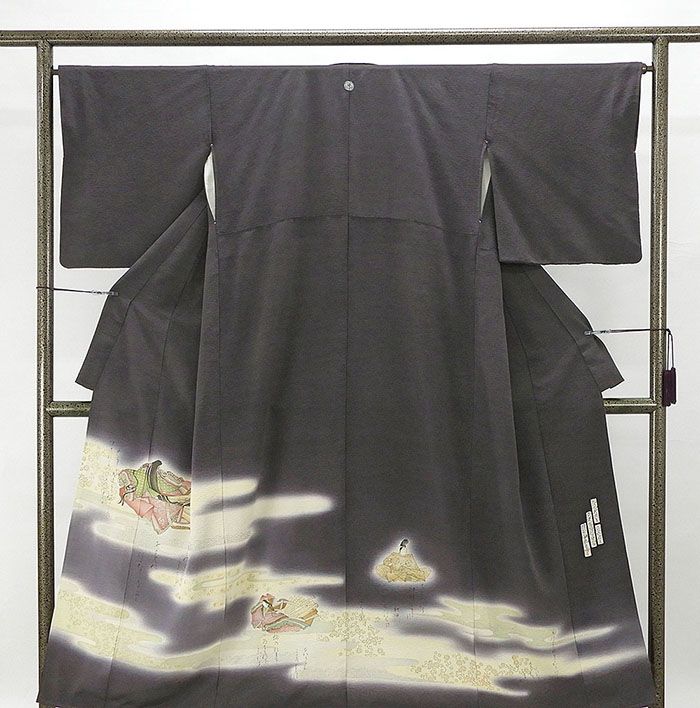 \30%OFFクーポン配布中/色留袖 正絹 京友禅摺り染 樽本伊勢蔵作 身丈151cm 裄丈66cm 色留袖 鶴の丸 一つ紋 リサイクル 着物 フォーマル 結婚式 披露宴 f0179