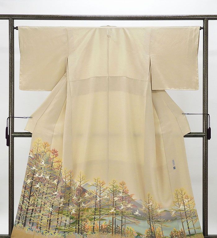 ＼ポイント10倍／色留袖 未使用 正絹 本加賀友禅 西尾翠峰作 身丈160cm 裄丈65cm 丸に角立四ツ目 一つ紋 未着用 新古品 着物 フォーマル レディース f4044 auc-syoukaku-10078203 きもの翔鶴 サンプル画像2