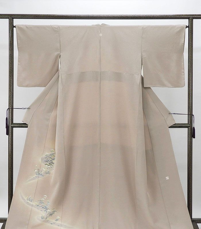\20%OFFクーポン配布中/色留袖 正絹 京加賀友禅 二代目上野為二作 身丈162.5cm 裄丈65.5cm 三ツ橘 一つ紋 中古 リサイクル 着物 フォーマル レディース f4060