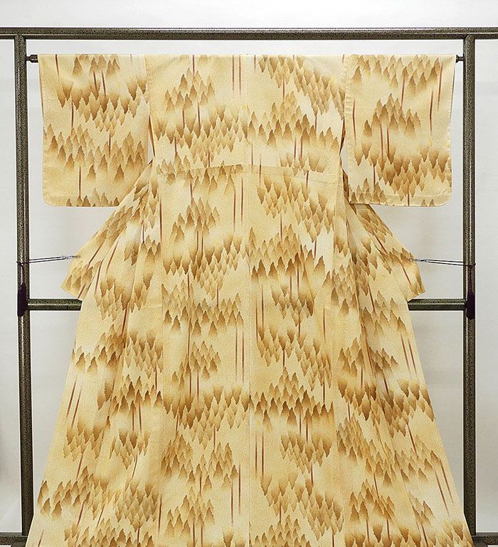 Rakuten - 単衣 小紋 未着用美品 正絹 木立模様 身丈156.5cm 裄丈63.5cm 小紋 未使用 新古品 着物 wc0063