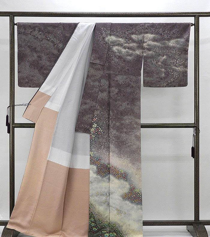 訪問着 新品仕立済 正絹 絞り染色作家 吉乃一廉作 身丈164.5cm 裄丈68cm 辻が花絞り 新品 仕立て上がり 着物 結婚式 入学式 卒業式 b1009