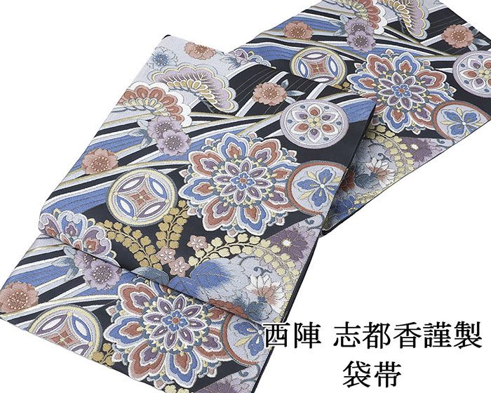 Rakuten - 袋帯 新品 仕立て上がり 西陣 志都香謹製 松 桜 桐 宝相華 華壁織 袋帯 新品仕立済 成人式 卒業式 パーティー 振袖 g2965