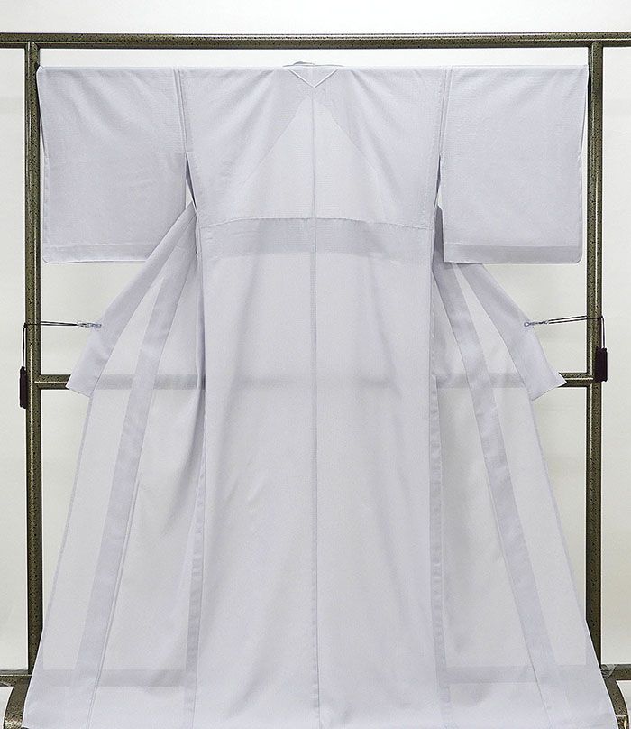 Rakuten - 夏物 小紋 新品 仕立て上がり 正絹 夏着物 伝統工芸伊勢型写 万筋文様 身丈170.5cm 裄丈68cm 絽江戸小紋 夏 夏用 仕立済 着物 フォーマル カジュアル wc2159