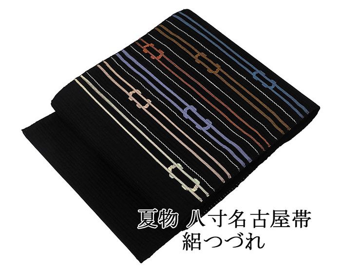 夏帯　正絹　絽つづれ名古屋帯　絽綴れ 楽天市場】絽綴れ 帯 黒の通販
