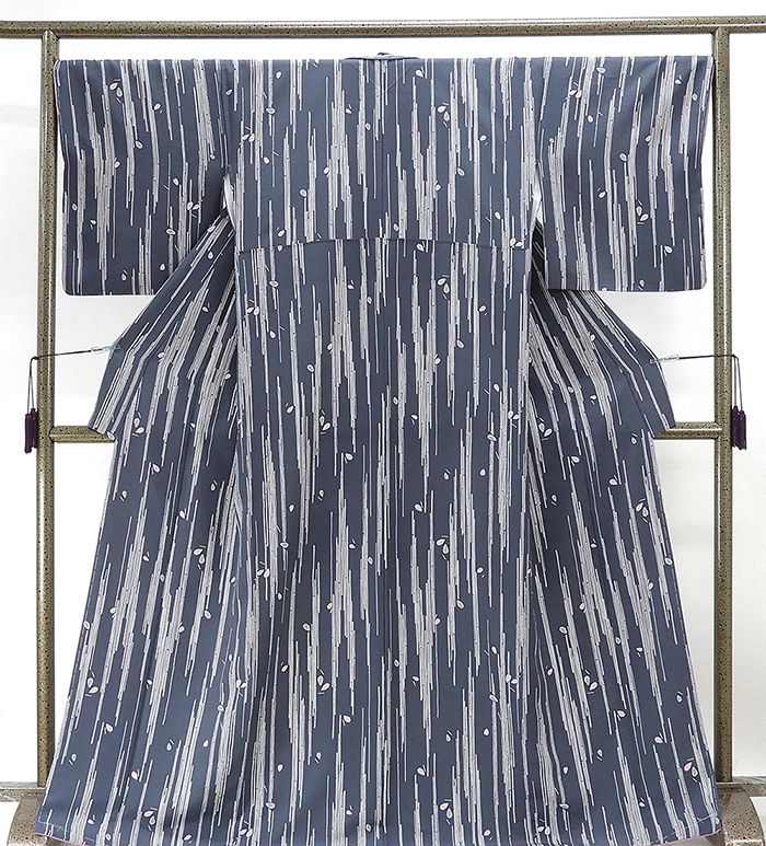 28時間限定＼30％クーポン+ポイント5倍／小紋 新品仕立済 正絹 縦縞幾何模様 小紋 身丈164.5cm 裄丈68cm 新品 仕立て上がり 着物 c1095