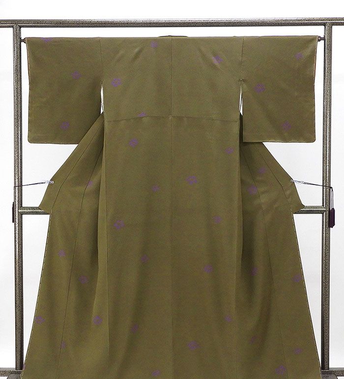 小紋 正絹 辻村寿三郎 ジュサブロー 身丈160.5cm 裄丈64.5cm 小紋 リサイクル 中古 着物 c4083