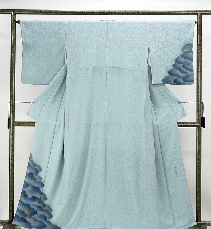 70％割引＼半額50％OFF+20％クーポン／訪問着 正絹 雲取模様 身丈157cm 裄丈64.5cm 訪問着 リサイクル 着物 b0476