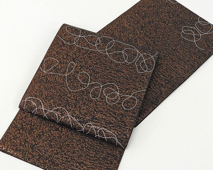 30％還元！10％OFF+20％クーポン！／袋帯 新品仕立済 正絹 西陣 大光謹製 幾何模様 袋帯 和紙の帯 新品 仕立て上がり g2557